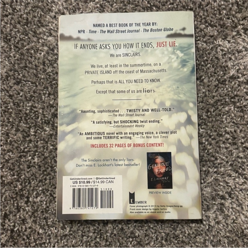 We Were Liars Book by E. Lockhart - Picture 3 of 3